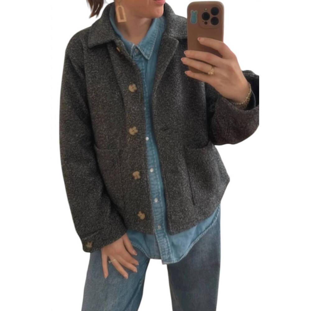 NEW MODODOC patch pocket jacket in charcoal